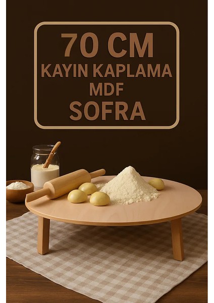 Katlanabilir 70 cm Hamur Açma Sofrası – Doğal Görünümlü Kayın Kaplama Mdf fiyatları
