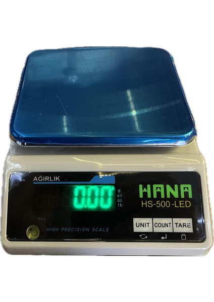 HS-500 LED Hassas Elektronik Çok Amaçlı Terazi (Kuyumcu-Atölye-Gümüş)Bakanlık Onaylı Mühürlenebilir modelleri