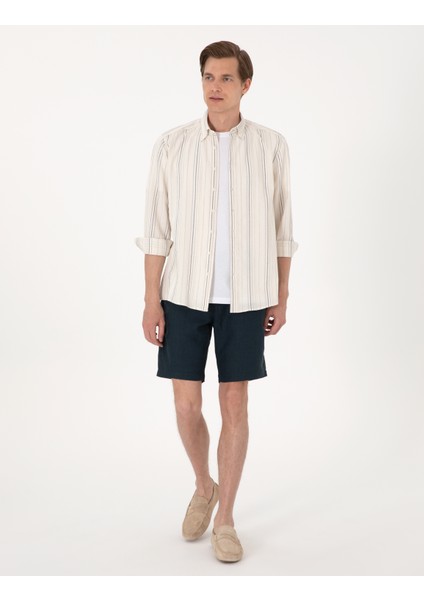 Erkek Lacivert Regular Fit Uzun Kollu Gömlek 50307170-VR033 indirimleri