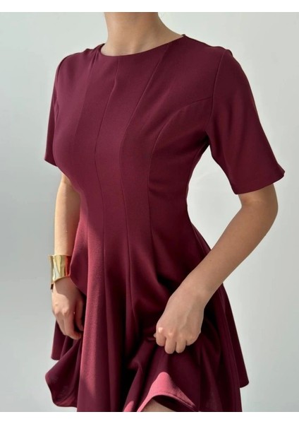 Crem Pliseli Elbise indirimleri