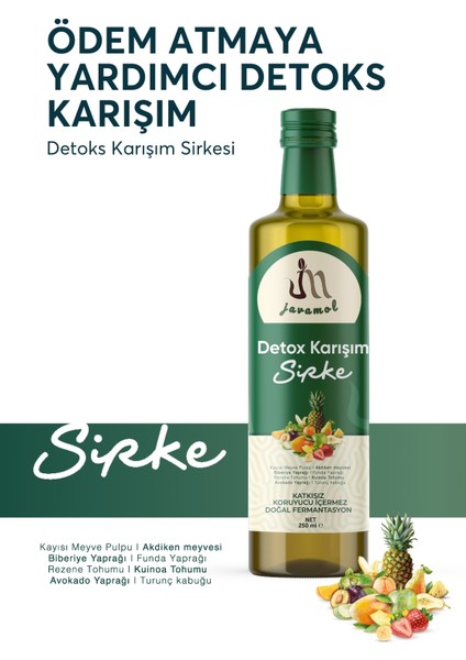 Doğal Bitkisel Karışım Sirke 250 ml x 2 – Fermente, Katkısız ve Doğal Içerikli