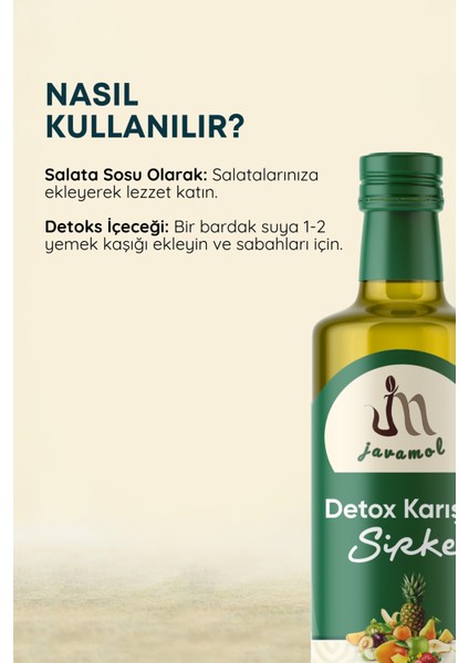 Doğal Bitkisel Karışım Sirke 250 ml x 2 – Fermente, Katkısız ve Doğal Içerikli