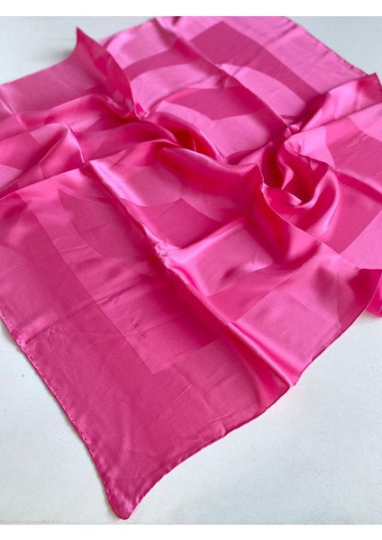 Sura Saf Ipek Eşarp 49604 Pembe Karışık Desen