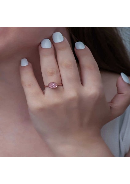 Gümüş Rose Pembe Lotus Çiçeği Yüzük fırsatları