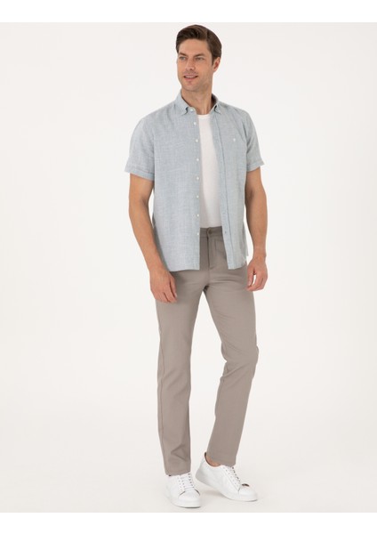 Erkek Taş Regular Fit Beli Lastikli Kanvas Pantolon 50308104-VR049 modelleri