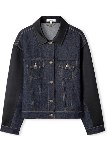 Saten Mix Denim Ceket IW6250005044629 indirimleri