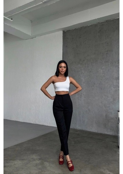 Yüksek Bel Pensli̇ Pantolon