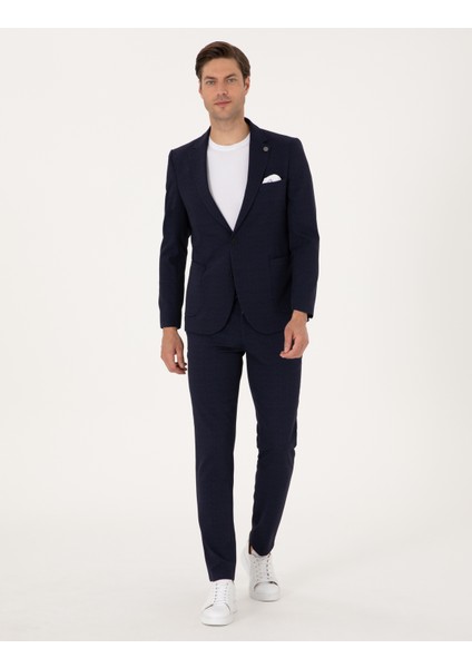 Erkek Lacivert Ex. Slim Fit Takım Elbise 50310393-VR033