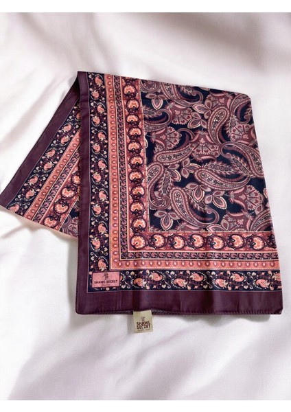 Glamour Pamuklu Etnik Soft Şal 49508 Bordo