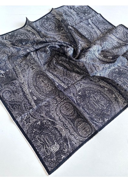 Tivil Saf Ipek Eşarp 49268 Siyah Karışık Desen