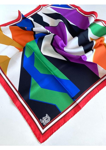 Tivil Saf Ipek Eşarp 49393 Yeşil Karışık Desen