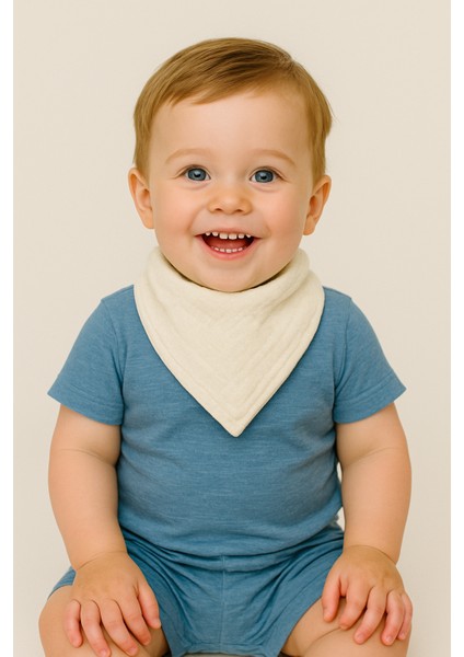 Ekru Çift Kat Müslin Fular