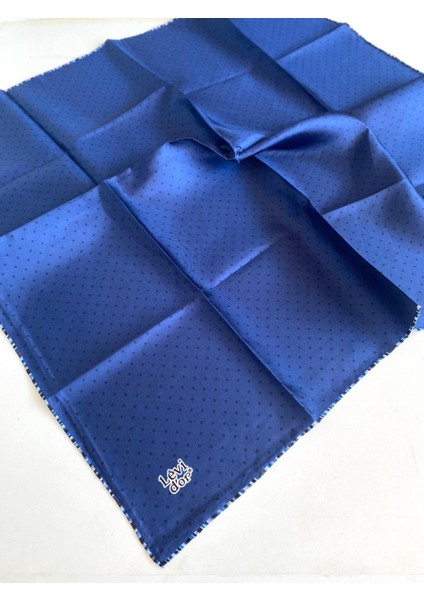 Tivil Saf Ipek Eşarp 49356 Lacivert Karışık Desen