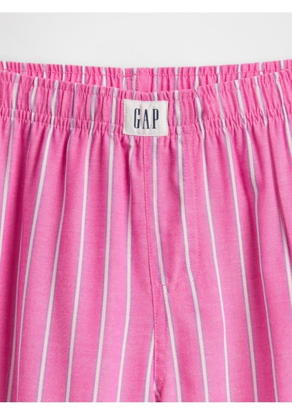 Erkek Çocuk Pembe Geri Dönüştürülmüş Poplin Pijama Pantolonu fiyatları