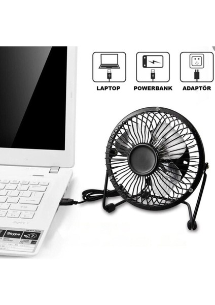 Turuncu Masa Üstü USB Fanı, Metal Soğutucu ve Serinletici Vantilatör fiyatları