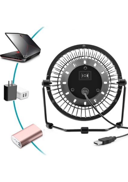 Turuncu Masa Üstü USB Fanı, Metal Soğutucu ve Serinletici Vantilatör indirimleri