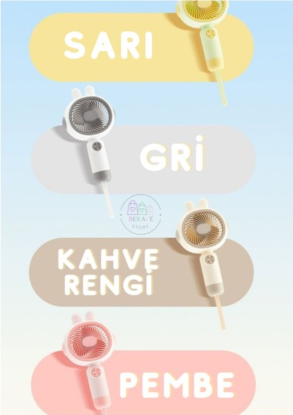 Taşınabilir Mini El Fanı, USB Soğutucu, Şarjlı, Hafif ve Pratik Kullanım