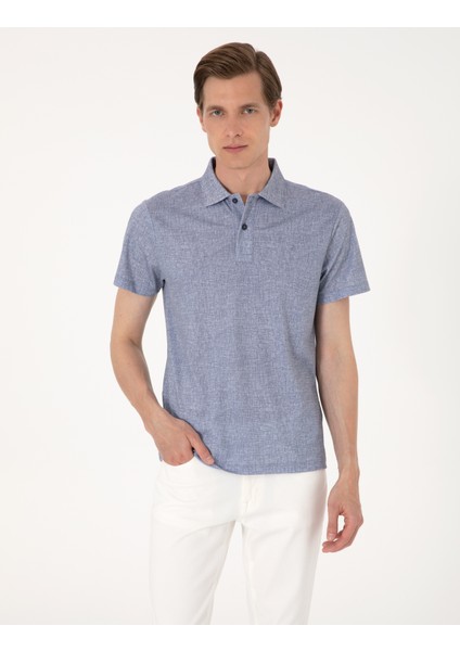 Erkek Lacivert Slim Fit Tişört 50306059-VR033