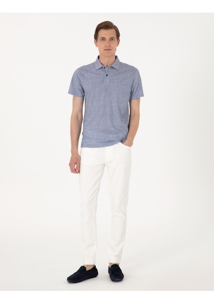 Erkek Lacivert Slim Fit Tişört 50306059-VR033 fırsatları