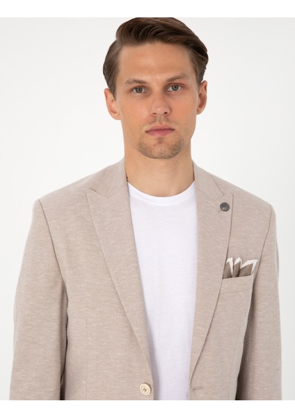 Erkek Açık Kahverengi Slim Fit Takım Elbise 50306933-VR002