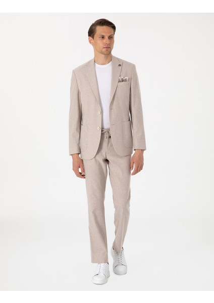 Erkek Açık Kahverengi Slim Fit Takım Elbise 50306933-VR002