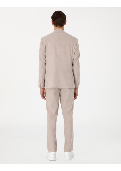 Erkek Açık Kahverengi Slim Fit Takım Elbise 50306933-VR002