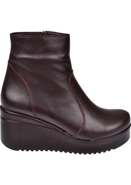 Hakiki Deri Dolgu Taban Kadın Bot AYK-300 Kahve fiyatları