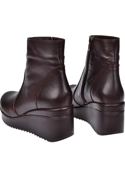Hakiki Deri Dolgu Taban Kadın Bot AYK-300 Kahve indirimleri