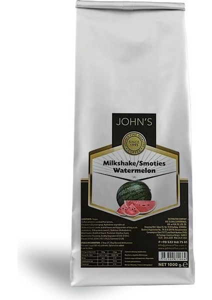 John's Karpuz Milkshake Tozu 250 gr