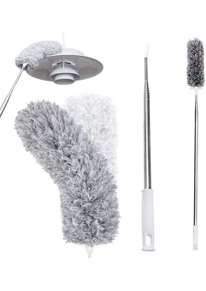 Teleskopik Saplı Mikrofiber Toz Püskülü Fırça