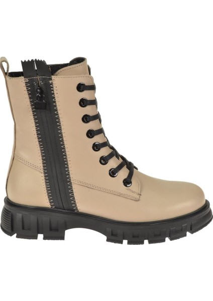 Hakiki Deri Kadın Bot ND-21028 Vizon fiyatları