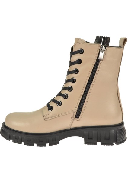 Hakiki Deri Kadın Bot ND-21028 Vizon modelleri