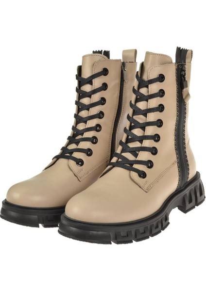 Hakiki Deri Kadın Bot ND-21028 Vizon fırsatları
