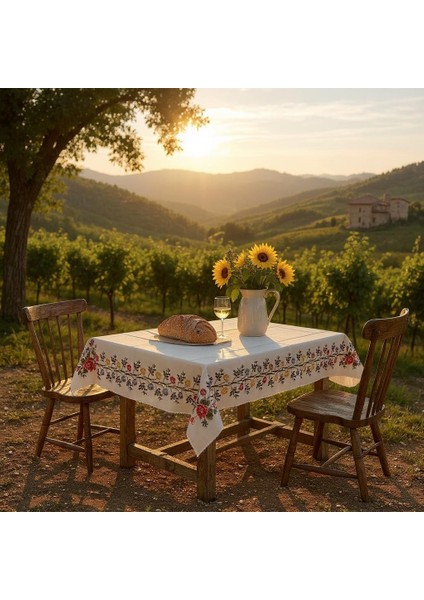 Vintage Çiçek Desenli Dertsiz Kumaş Masa Örtüsü 110 x 150 fiyatları