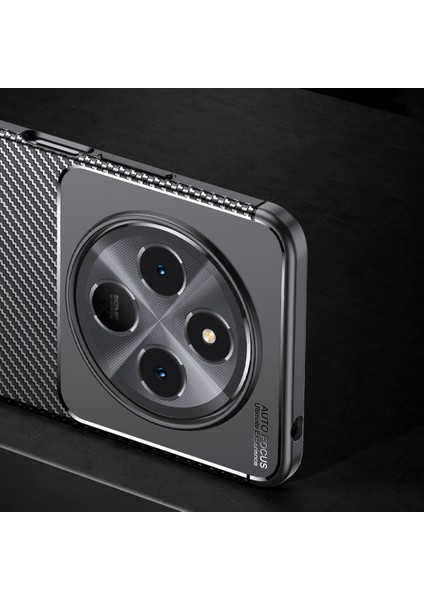 Xiaomi Redmi 14C 4g Kılıf Kamera Korumalı Karbon Desenli Lux Negro Silikon - Siyah + Cam Ekran Koruyucu indirimleri