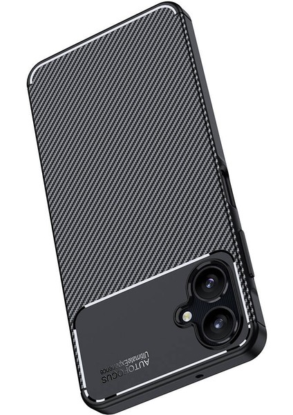 Galaxy A06 Kılıf Kamera Korumalı Karbon Desenli Lux Negro Silikon - Siyah + Cam Ekran Koruyucu fırsatları