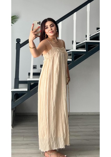 Taş Ayarlanabilir Ip Askılı Astarlı Elbise fiyatları