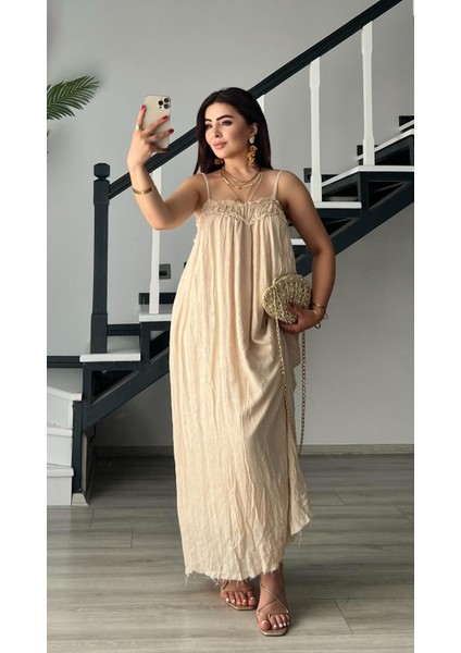 Taş Ayarlanabilir Ip Askılı Astarlı Elbise indirimleri