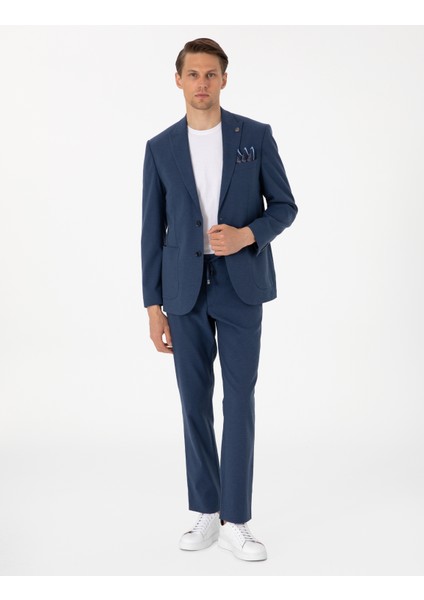 Erkek Lacivert Slim Fit Takım Elbise 50306933-VR033