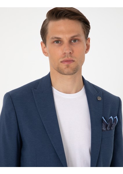 Erkek Lacivert Slim Fit Takım Elbise 50306933-VR033