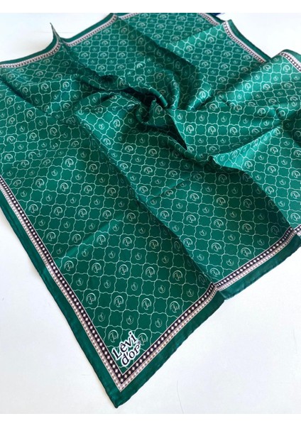 Tivil Saf Ipek Eşarp 49245 Yeşil Karışık Desen
