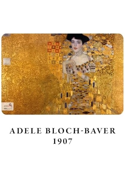 Gold Series - A5, Gustav Klimt 4&apos;lü Defter Seti I, Çizgisiz, Toplam 256 Sayfa, Her Biri 64 Sayfa, Tel Dikiş, Esnek Kapak, Oval Kenar, Tuval Doku, 60 Gram, Sarı Krem Renk