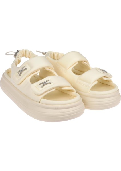 Comfort Cırtlı Kadın Sandalet GJ-413-1 Bej fırsatları