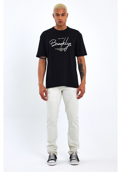 Süperlife Erkek Bisiklet Yaka Standart &regular Fit Tişort SPR22TS110