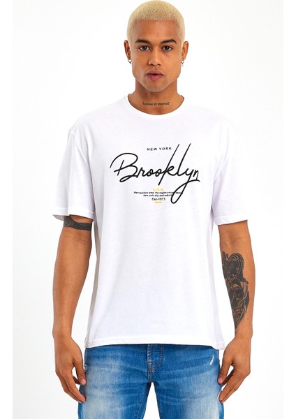 Süperlife Erkek Bisiklet Yaka Standart &regular Fit Tişort SPR22TS110