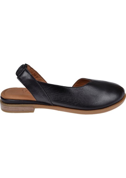 Hakiki Deri Düz Kadın Sandalet BEE-2000 Siyah fiyatları