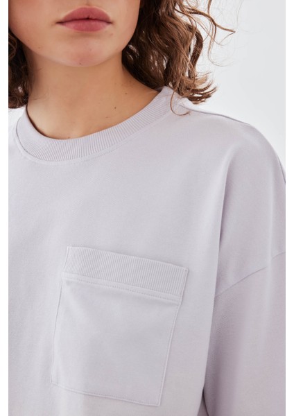 Kadın Pamuklu Pique Cepli Kısa Kol T-Shirt modelleri