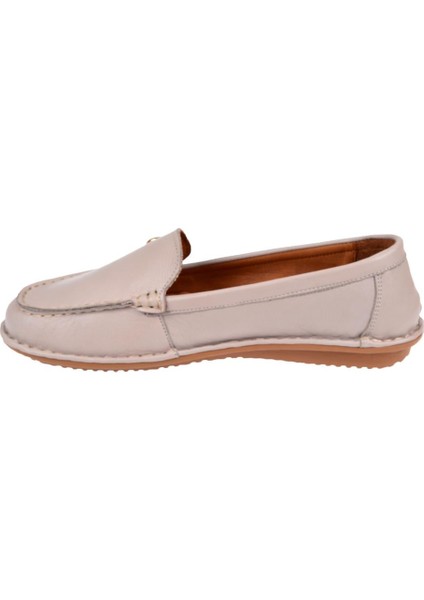 %100 Deri Comfort Kadın Babet BEE-228 Silver modelleri