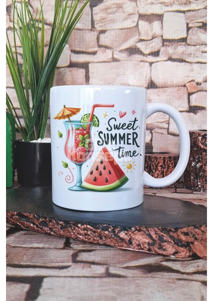 Sweet Summer Time Baskılı Hediyelik Kupa Bardak