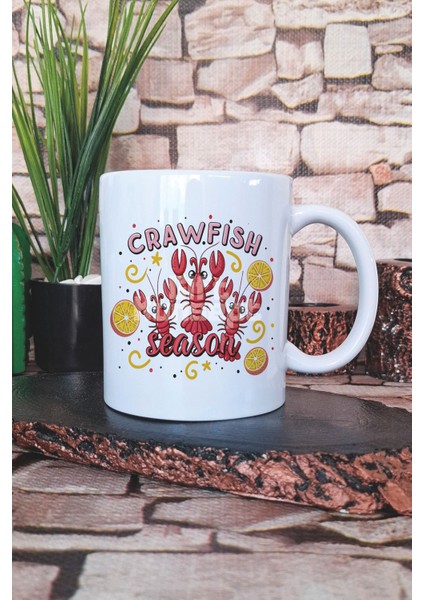 Crawfish Season Preppy Baskılı Hediyelik Kupa Bardak